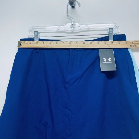 Under Armour Links Woven Skort Size 12 Womens Lightweight Stretch Blue Golf New - Picture 10 of 13